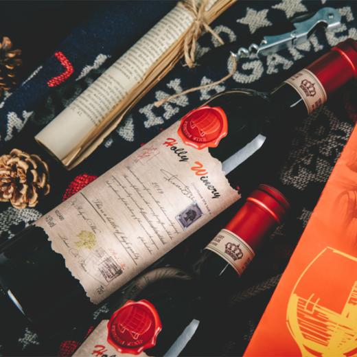 【法国进口清仓甩尾单 99元4瓶整箱装干红葡萄酒！】霍利酒庄黄金古树邮票干红葡萄酒750ml*4瓶礼袋装+海马刀 商品图5