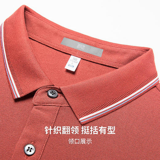 【含棉】圣得西男士通勤短袖POLO衫2026新款春季商务绅士翻领T恤 商品图6