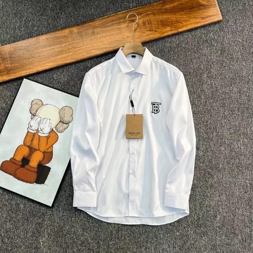 F030491简单基础款弹力棉府绸面料纯色长袖衬衫 商品图3