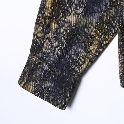 26CS40SDSA男士秋冬新款痞帅男装潮牌扎染植物花卉设计翻领长袖衬衫百搭 商品图5