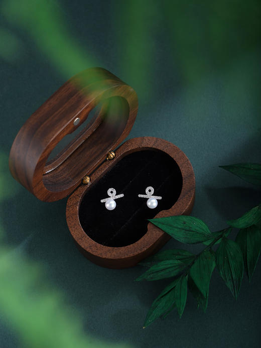 子佩集【百分之爱】银S925珍珠惜王妃耳钉【QJED005】百分号2602 商品图2