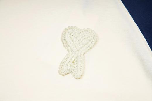 F0304115新动漫爱心毛巾绣贴布绣拼色插肩袖圆领情侣短袖T恤 商品图9