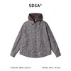 SDSA男装2026新款高贵轻奢简约时尚菱形格纹拼接连帽衬衫百搭时尚 商品缩略图0