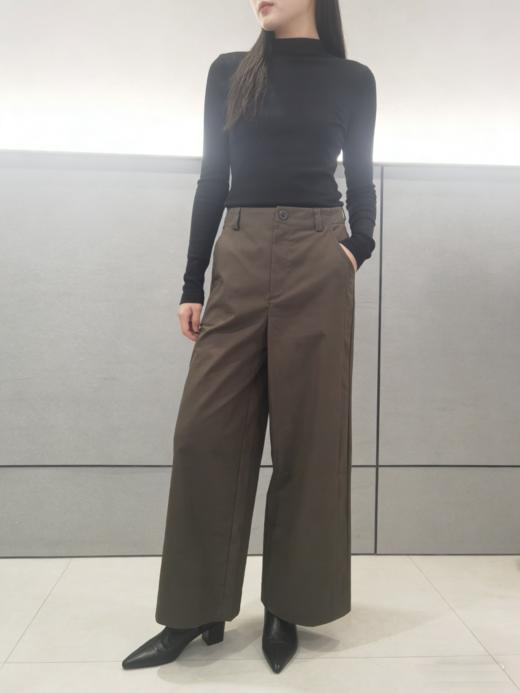 G2000女装SS26年商场新款【棉质弹性】舒适百搭七分阔脚休闲裤61263067 商品图4