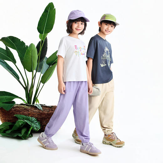 【实体店同款】男女童全腰梭织单裤夏季新款安奈儿童装AM626053 商品图3