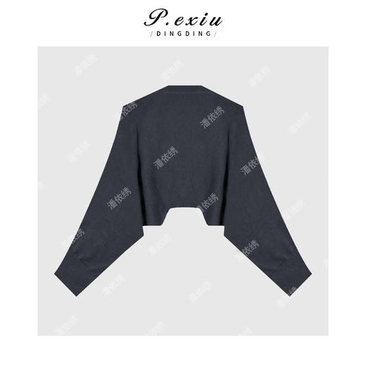 03-2潘依绣丁丁宠粉韩系极简长袖毛织披肩Q1413 商品图1