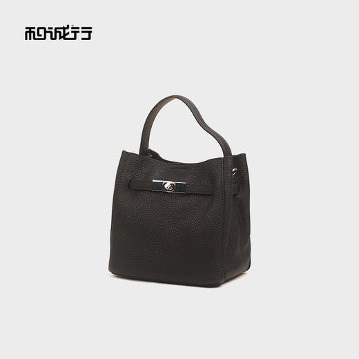 和诚行2025秋冬新款通勤小众荔枝纹高级感百搭单肩包4420185 商品图1