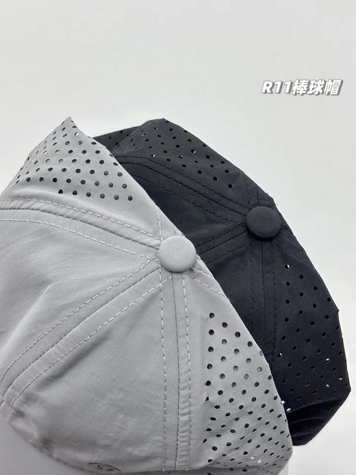 F030472速干冲孔透气侧面硅胶小标时尚舒适轻便情侣款棒球帽鸭舌帽 商品图13
