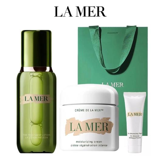【全球购A义乌】送礼袋LAMER海蓝之谜精粹水150ml+海蓝之谜经典面霜60ML （赠海蓝之谜泡沫洁面30ml） 商品图0
