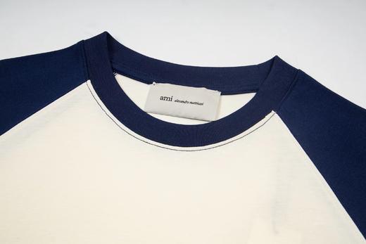 F0304115新动漫爱心毛巾绣贴布绣拼色插肩袖圆领情侣短袖T恤 商品图8