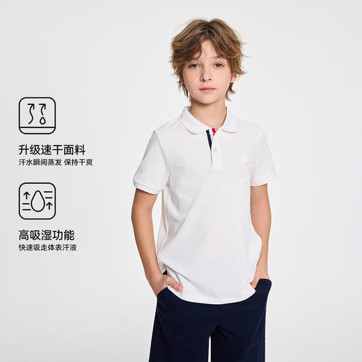 【英氏】【110-180】【5A抑菌】男童夏季短袖POLO衫 商品图3