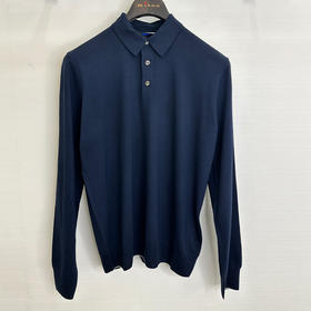 KITON 男士长袖polo衫 蓝色 UMM070103002
