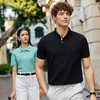 亚麻蚕丝珠地棉男女同款短袖翻领polo衫  XYD-5401 商品缩略图7