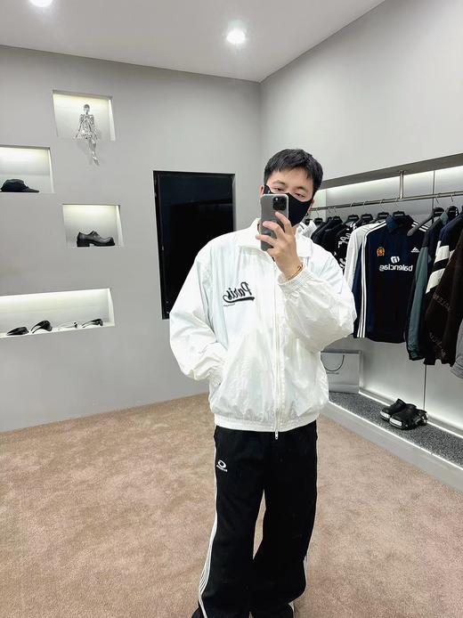 F0304126男女日常超宽松小高立领下摆松紧束腰设计网布冲锋衣外套 商品图3