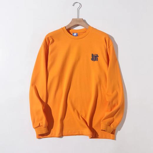 F030484五道杠水洗做旧撞色双Logo印花厚款打底长袖T恤 商品图11