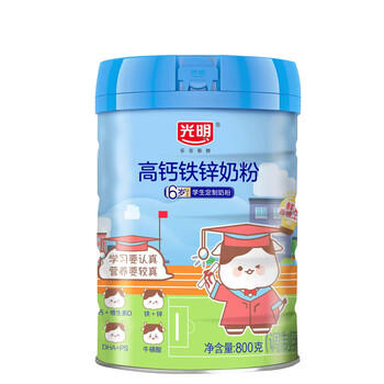 光明 高钙 铁锌 调制奶粉 青少年营养奶粉 学生奶粉 800g 商品图2