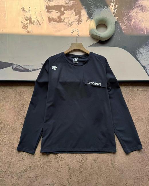 F0304120户外速干透气轻便弹力针织面料圆领长袖T恤打底衫 商品图11