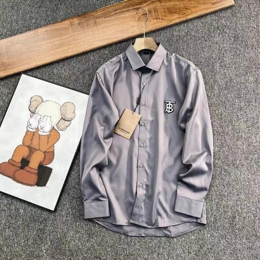 F030491简单基础款弹力棉府绸面料纯色长袖衬衫 商品图4