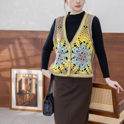 苏苏姐家露丽开衫手工diy钩针编织马甲上衣毛线团材料包 商品图3