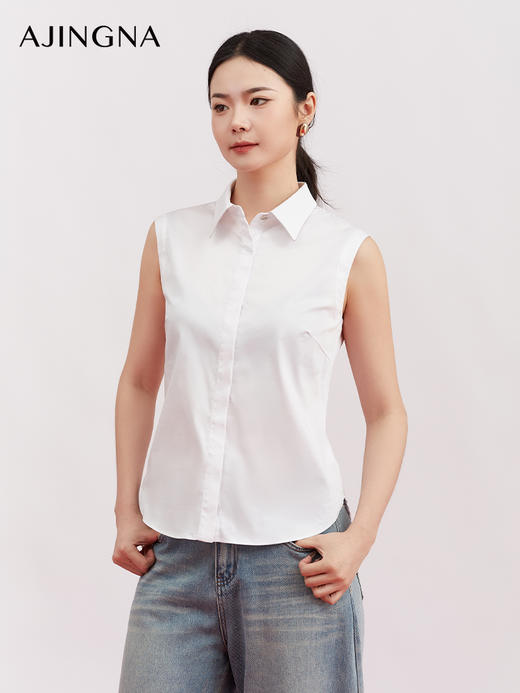 【商场同款】阿菁娜春季新款四季万能打底心机显瘦无袖单穿叠穿都不露衣摆精致感拉满A31C109017 商品图1