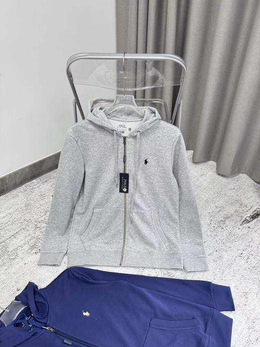 F030455小马刺绣简约宽松休闲百搭细腻柔软拉链开衫外套连帽卫衣帽衫 商品图3