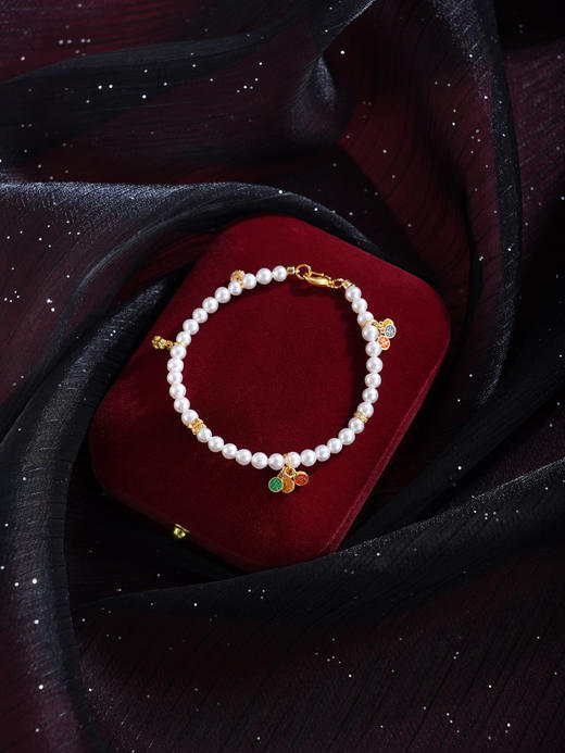 子佩集【平安喜乐】银S925珍珠惜王妃手链【QJSL006】镀金平安喜乐2602 商品图5