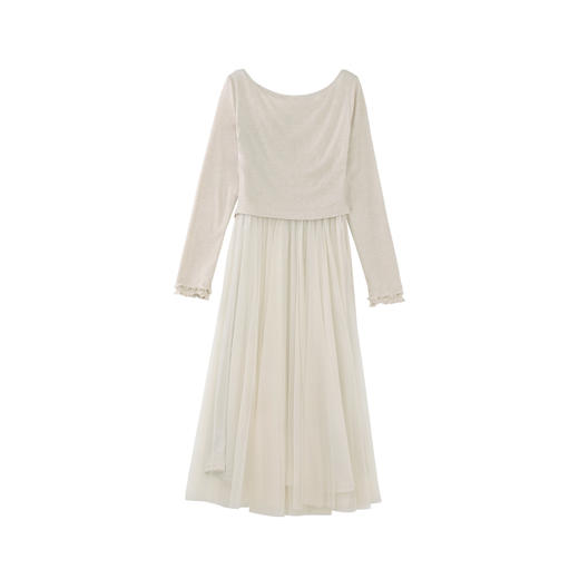 鹿向南「梦幻之境」法式度假风气质春季新款收腰假两件连衣裙 商品图2