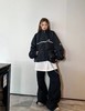 F0304125男女日常通勤白条拼接OS超宽松廓型设计冲锋衣夹克外套 商品缩略图7