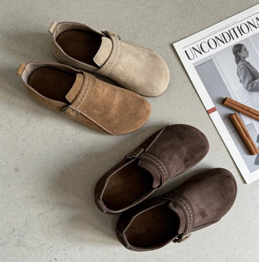 【服饰/饰品】珍足康2026春季新款软底全包勃肯鞋女一脚蹬百搭懒人鞋/豆豆鞋TB11 商品图0