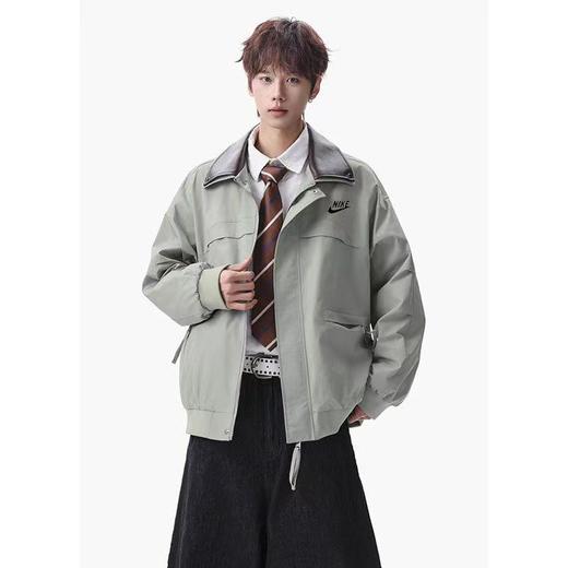 F030442宽松版型亲肤柔软立体剪裁防风保暖随性时髦翻领外套夹克 商品图6