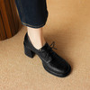 【预售5天】厚底乐福鞋女新款真皮小个子高跟单鞋粗跟小皮鞋子XMN&3750 商品缩略图3