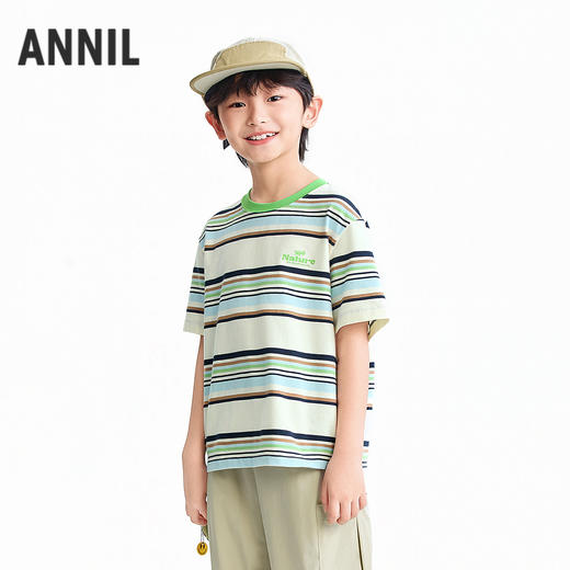 【实体店同款】男童圆领短袖上衣夏季新款安奈儿童装AB621035 商品图1