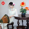 逸红颜《姝华》2026春新款一抹芳华莲花宝瓶缠枝纹刺绣中袖旗袍女 商品缩略图0
