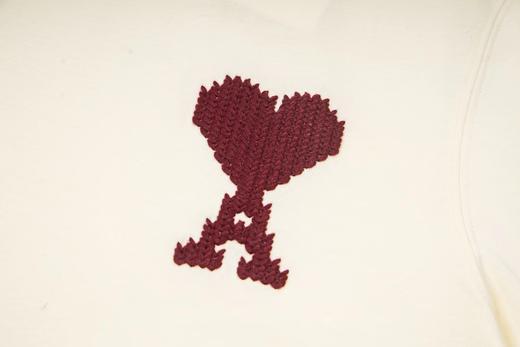 F030424马年限定针织刺绣爱心圆领高品质舒适百搭情侣短袖T恤 商品图3