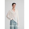 MAISON CECILE 三色|莱赛尔亚麻微透呼吸感简约优雅V领polo衫上衣 商品缩略图3