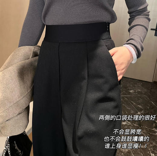 亚历山大wang女高腰褶西装裤长裤721401 商品图3