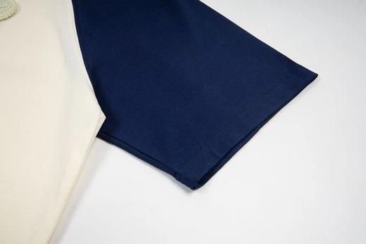 F0304115新动漫爱心毛巾绣贴布绣拼色插肩袖圆领情侣短袖T恤 商品图10