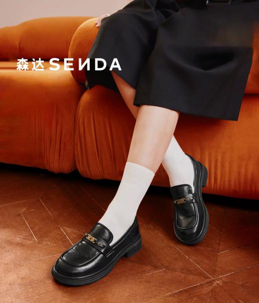 BF楼 森达厚底乐福鞋2026新款英伦通勤低跟单鞋XXB01吊牌价859活动价399 商品图0