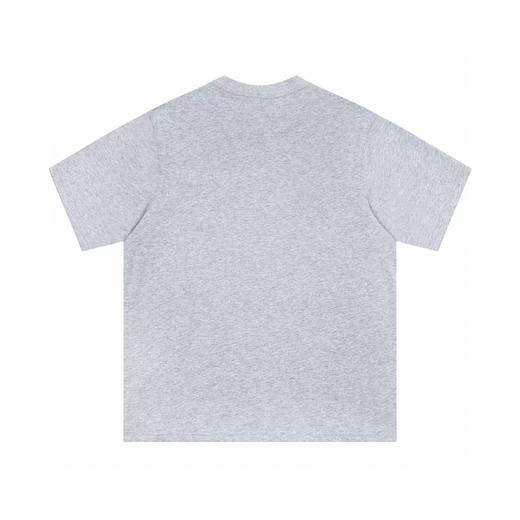 F0304116黑色小爱心刺绣圆领日常百搭双纱面料情侣短袖T恤 商品图3