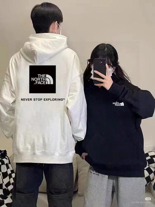 F030497春款后背徽标印花两色连帽卫衣百搭休闲男女同款 商品图3