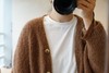 Nitto肉桂棕羊绒开衫 商品缩略图3