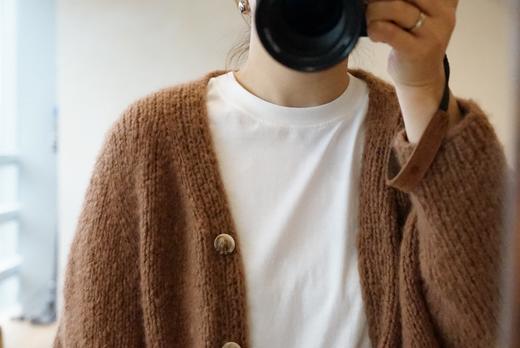 Nitto肉桂棕羊绒开衫 商品图3