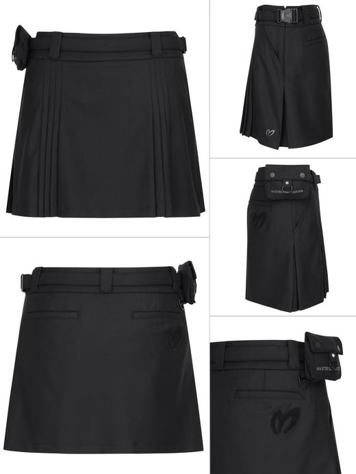 兔耳朵🐰家新款女士短裙来了！原厂面料❗️美拉德色和黑色也有太美啦，中间褶皱的纹理真的美爆了呀！整条半裙面料有一定厚度,上身显瘦包裹性十足，特别有秋冬氛围感的一款重工短裙. 商品图4