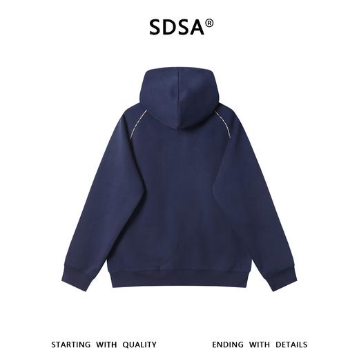 WT358SDSA秋冬新款痞帅男装韩版撞色拉条设计拉链连帽卫衣开衫百搭时尚 商品图4