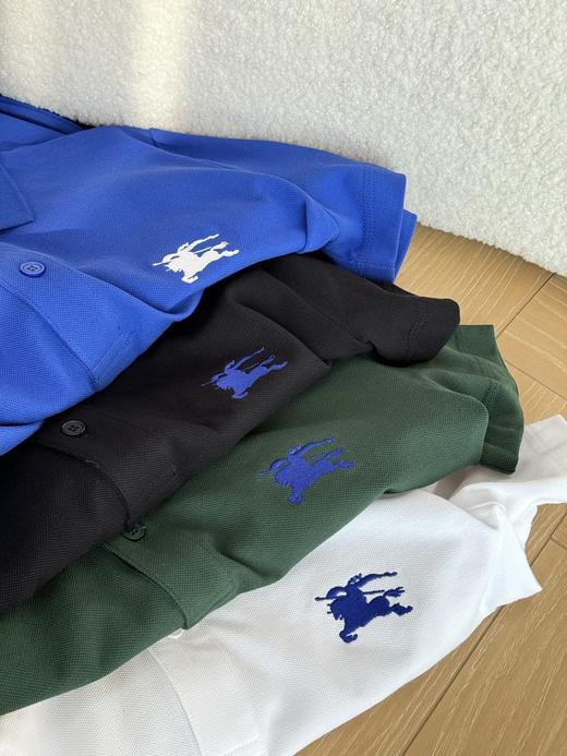 BUR战马刺绣珠地棉质短䄂男士T恤polo衫 商品图3