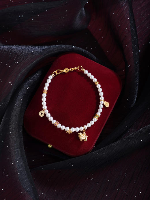 子佩集【马上幸福】银S925珍珠惜王妃手链【QJSL003】镀金小马钱币葫芦2602 商品图6