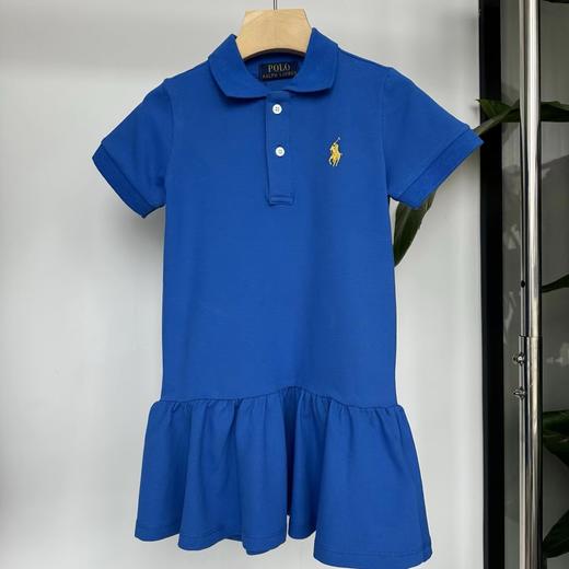 F030437新款短袖翻领荷叶边柔软亲肤可爱风日常运动风女童连衣裙 商品图5