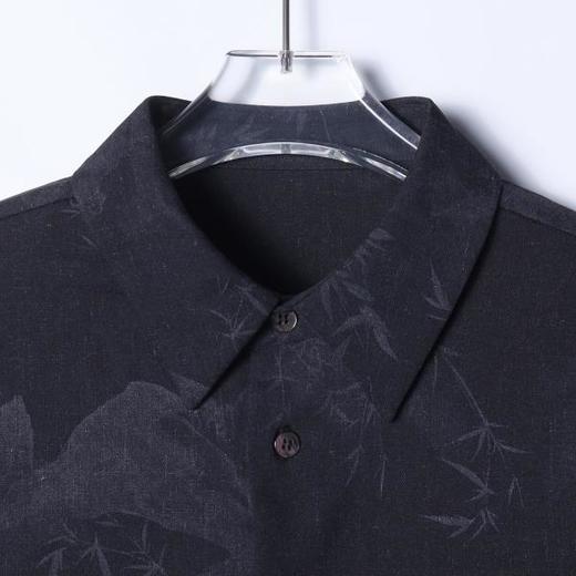 SDSA男士秋冬新款痞帅男装国潮扎染印花树叶长袖衬衫百搭时尚衬衣 商品图1