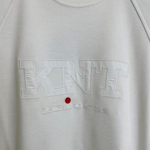KITON 男士字母徽刺绣长袖卫衣 米白色 UMM069403000 商品图2