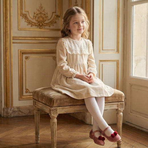 西班牙little winkaa童鞋2026春季新款可爱樱桃公主鞋百搭舒适舞蹈鞋女LW61105 商品图3